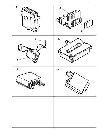 1998 Chrysler Sebring Convertible Modules - Electronic Diagram