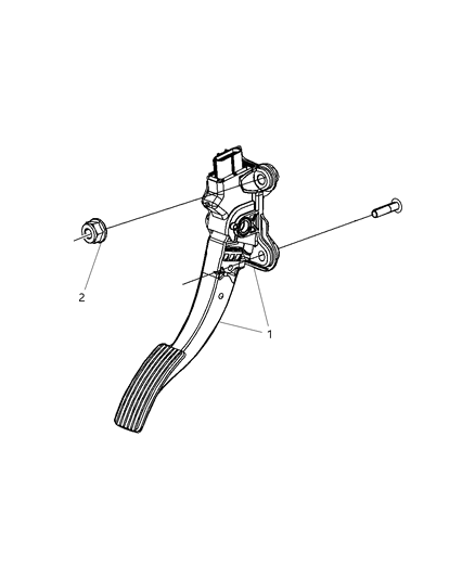 2008 Dodge Challenger Accelerator Pedal & Related Diagram