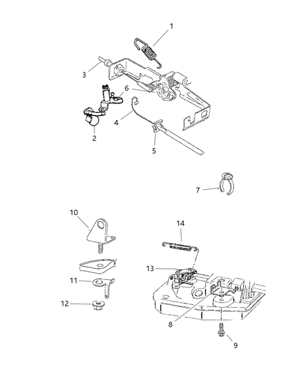 2002 Dodge Ram 2500 Quad & Club Cab Throttle Control Diagram 1