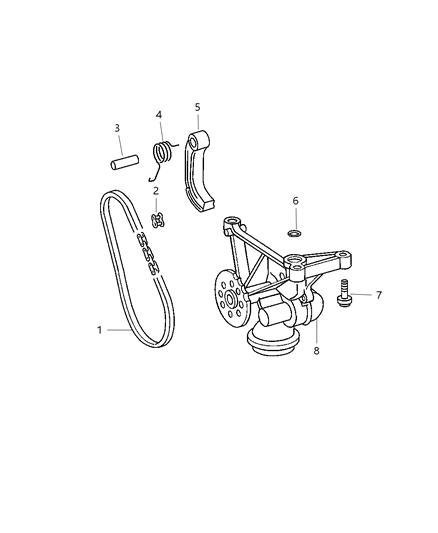 2006 Chrysler PT Cruiser Pump-Engine Oil Diagram for 5138985AA