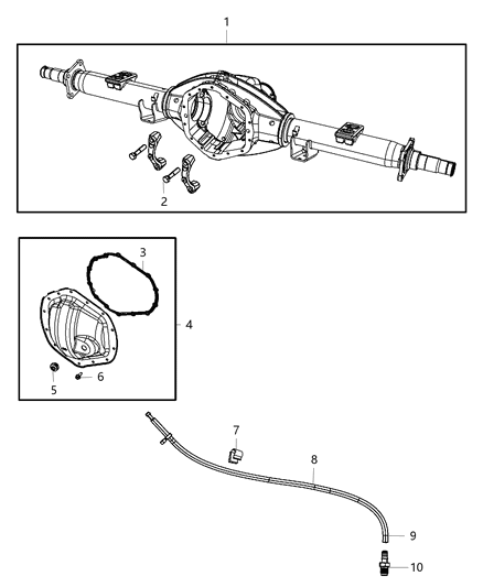 2013 Ram 3500 Housing And Vent , Rear Axle Diagram 1