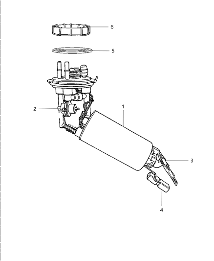 2002 Chrysler Sebring Fuel Pump/Level Unit Module Kit Diagram for 5018691AB