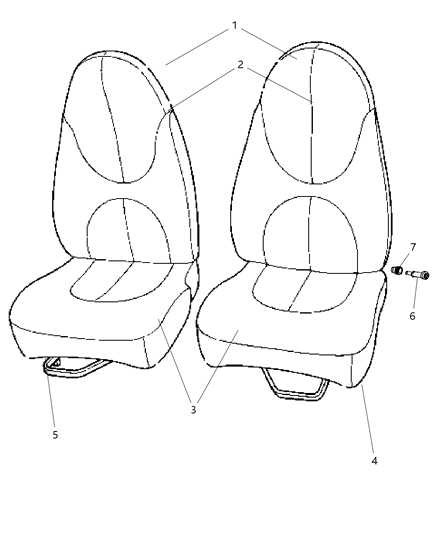 1998 Dodge Dakota Front Bucket Seat Diagram