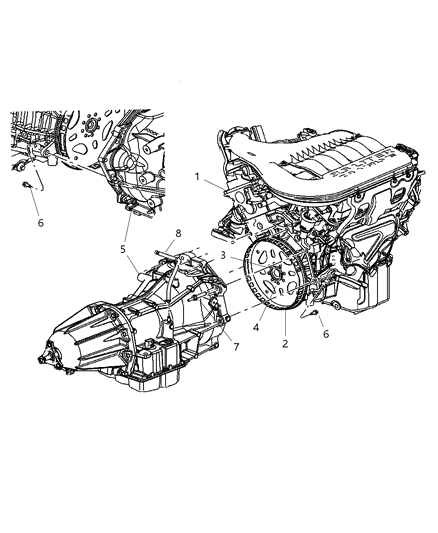 2006 Dodge Charger Trans-With Torque Converter Diagram for 5144393AB