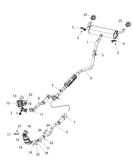 2018 Jeep Cherokee Exhaust System Diagram 3