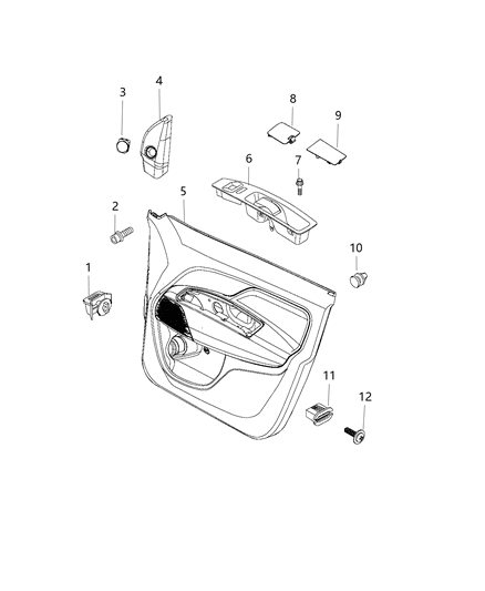 2015 Ram ProMaster City Front Door Panels Diagram