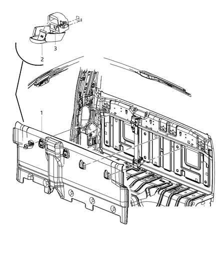 2015 Ram 1500 Rear Cab Trim Panel Diagram