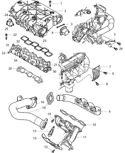 2004 Chrysler Pacifica Manifold - Intake & Exhaust Diagram