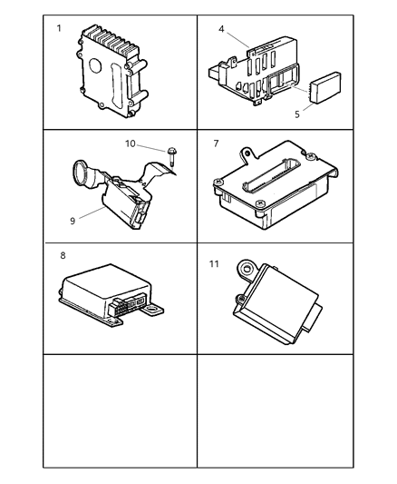 1999 Chrysler Sebring Convertible Modules - Electronic Diagram