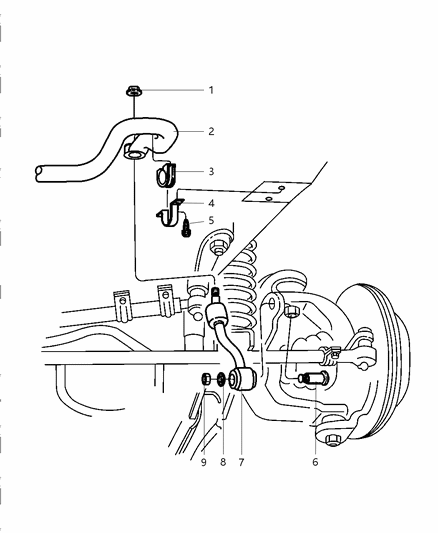 1997 Jeep Grand Cherokee Link-SWAY ELIMINATOR Diagram for V2088437