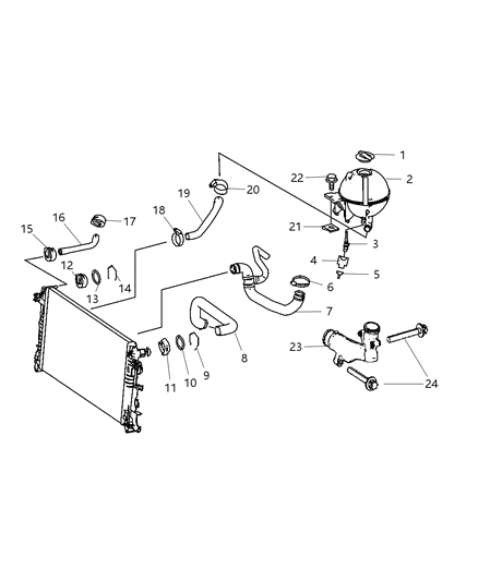 2007 Dodge Sprinter 2500 Hose-Radiator Diagram for 68013639AA