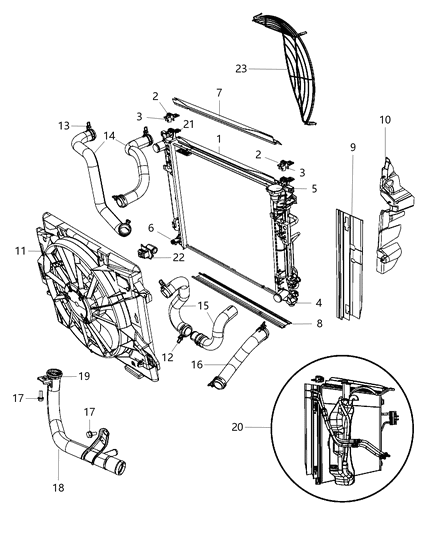 2008 Dodge Grand Caravan Module-Fan Diagram for 5058674AA