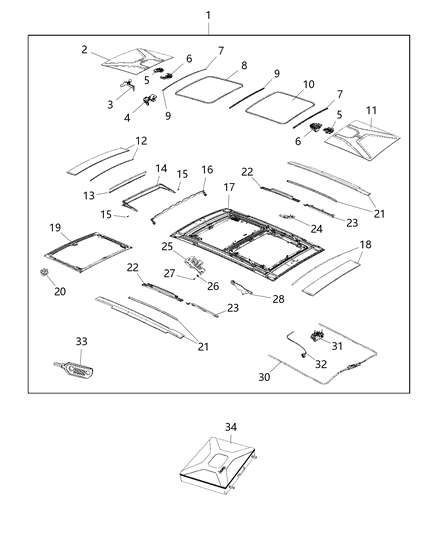 2020 Jeep Renegade Bag-Storage Diagram for 68320302AA