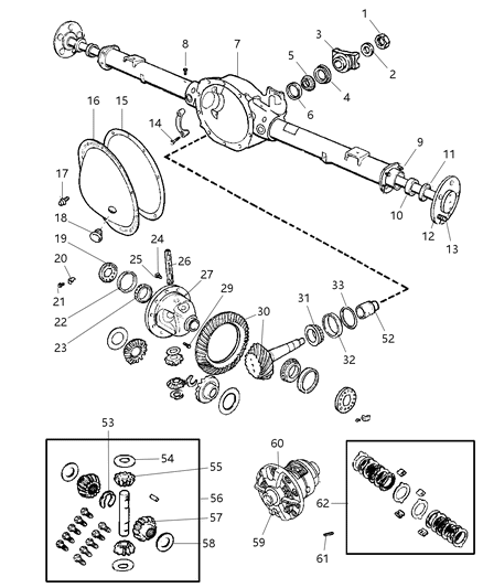 2004 Jeep Liberty Axle, Rear, With Differential And Housing Diagram