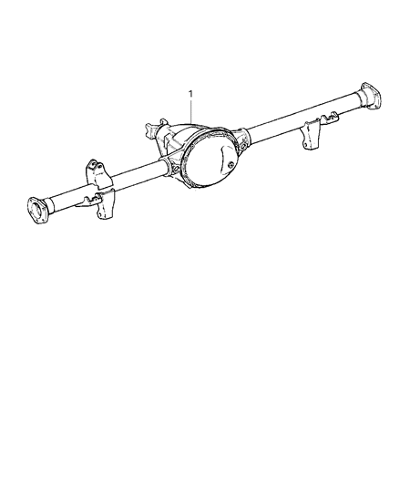 1997 Jeep Wrangler Axle Assembly, Rear Diagram