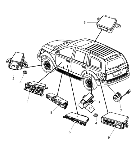 2008 Dodge Durango Modules Diagram