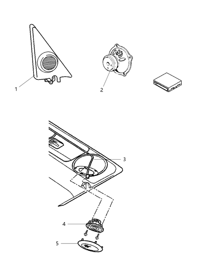 2001 Jeep Cherokee Speaker-Sound Bar Diagram for 56008754AB