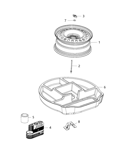 2014 Jeep Cherokee Spare Wheel Stowage Diagram