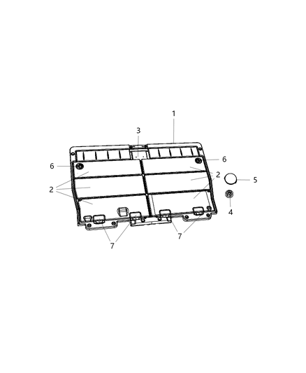 2017 Dodge Grand Caravan Load Floor, Stow-N-Go Quad Diagram
