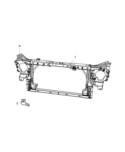 2009 Jeep Wrangler Radiator Support Diagram