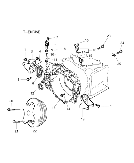 2001 Dodge Stratus Sensor-Transmission Output Speed Diagram for MD759163