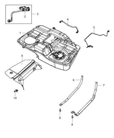 2012 Chrysler 200 Fuel Tank Diagram for 68109940AA