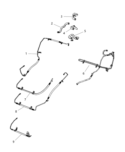 2010 Dodge Journey Cooler-Power Steering Return Diagram for 68067721AA