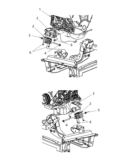 2008 Dodge Nitro Bracket-Engine Mount Diagram for 52125104AF