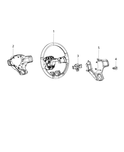 2017 Ram 4500 Steering Wheel Assembly Diagram