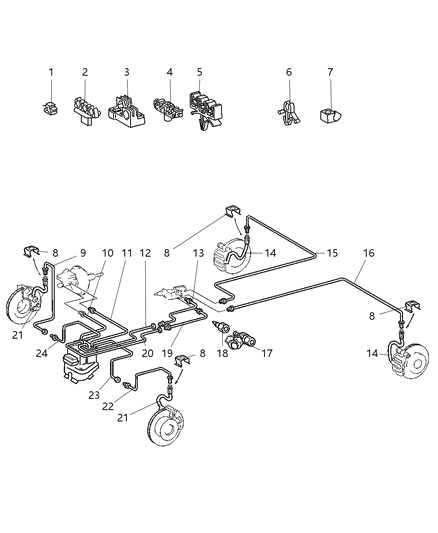 2004 Dodge Sprinter 3500 Line-Brake Diagram for 5119313AA