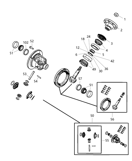 2019 Jeep Wrangler Differential Assembly Diagram 3