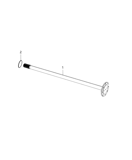 2016 Ram 5500 Rear Axle Shaft Diagram for 68036462AA