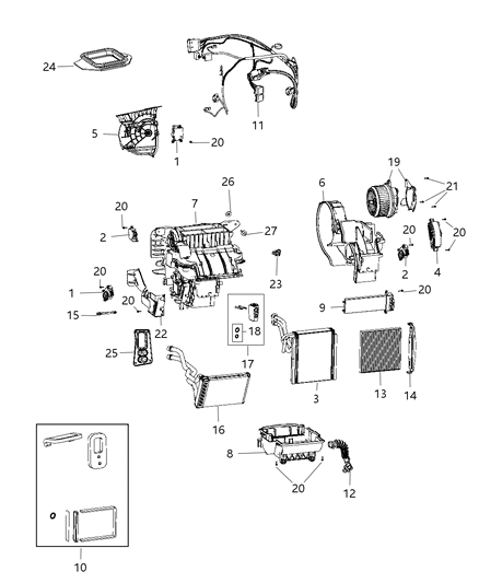 2016 Jeep Cherokee Air Conditioning & Heater Unit Diagram 2