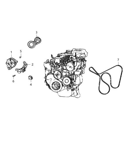 2002 Jeep Wrangler ALTERNATR Diagram for 56041565AB