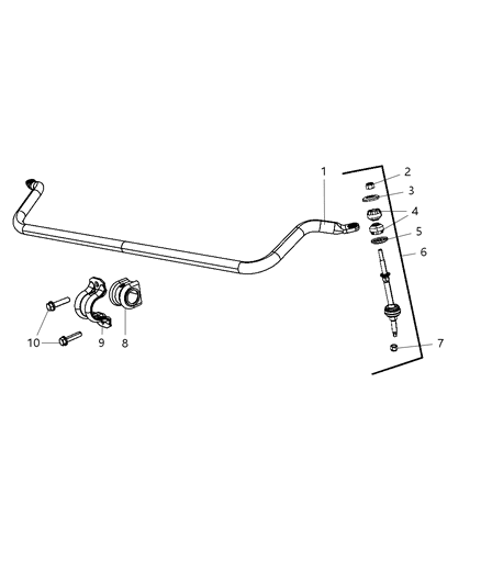 2009 Dodge Ram 3500 Pickup Front Stabilizer Bar Diagram 1