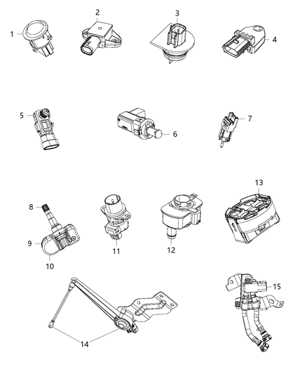 2018 Ram 3500 Sensors - Body Diagram