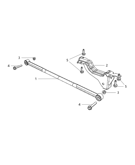 2008 Dodge Grand Caravan Track Bar, Rear Diagram