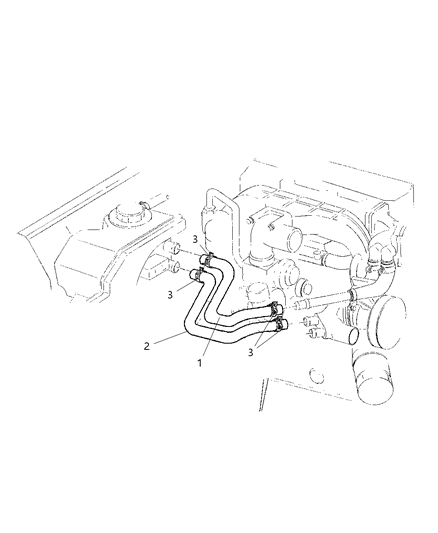 2001 Jeep Cherokee Hose Diagram for 55037319