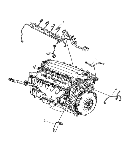 2005 Dodge Viper Wiring-Engine Diagram for 5030250AB