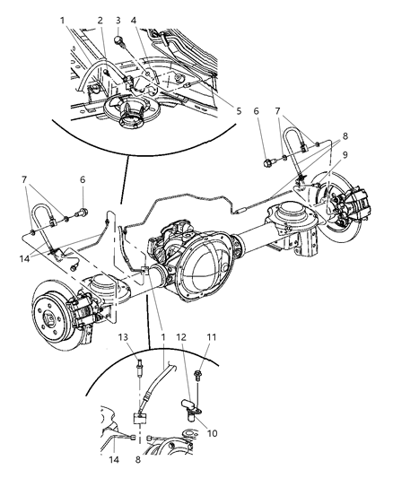 2005 Jeep Liberty Hose Brake Diagram for 52128310AA