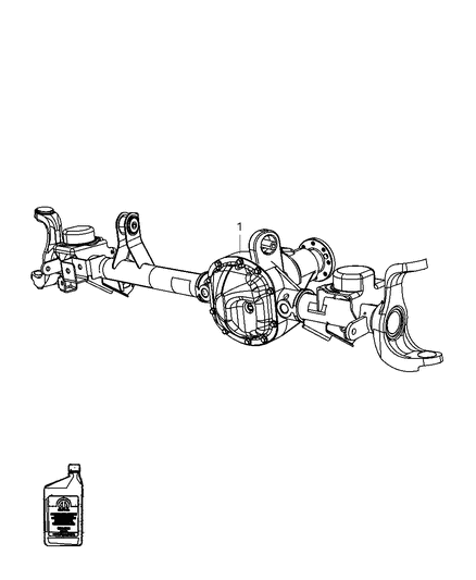 2011 Jeep Wrangler Front Axle Assembly Diagram 1