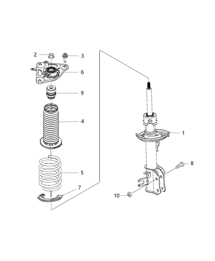 2020 Jeep Renegade Spring-Suspension Diagram for 68257975AA