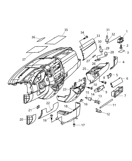 2008 Dodge Sprinter 2500 Pad Diagram for 5123547AA