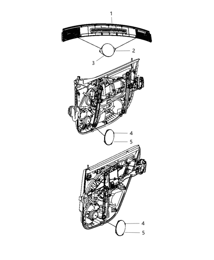 2010 Dodge Caliber Speaker Diagram for 5030478AA