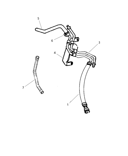 1997 Dodge Ram 1500 Fuel Lines, Front Diagram