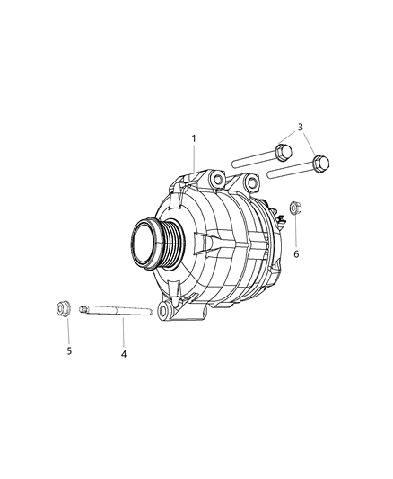 2011 Dodge Grand Caravan Generator/Alternator & Related Parts Diagram 1