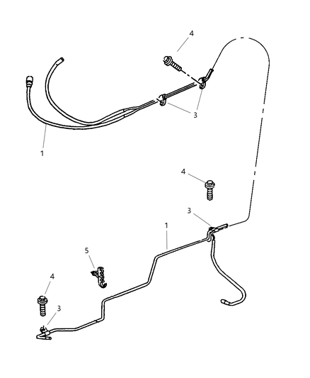 2006 Dodge Dakota Fuel Lines, Rear Diagram