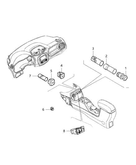 2016 Jeep Renegade U Connect Media & Charging Center Diagram