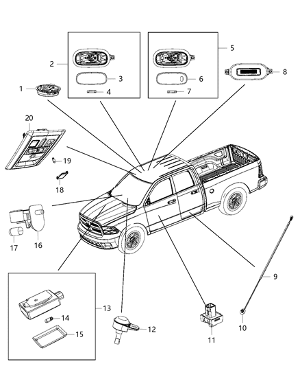 2013 Ram 1500 Lamp-Courtesy Diagram for 56042559AA