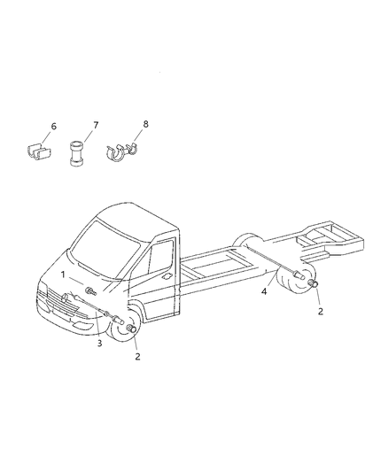 2002 Dodge Sprinter 2500 Sensors - Brakes Diagram